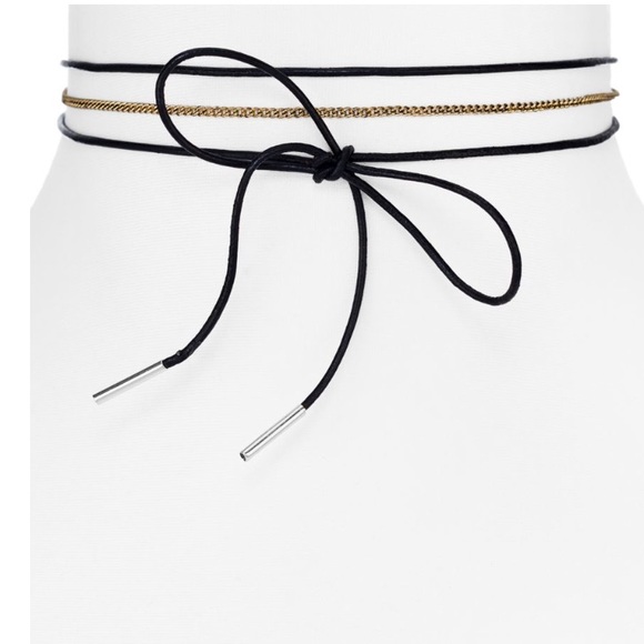 Aqua Jewelry - (LOFTON) AQUA Josie bow tie layer choker